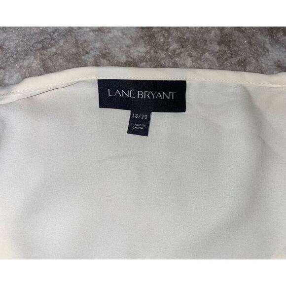 Lane Bryant lack/crochet sleeve/neck line white long sleeve blouse SZ 18/20 - Picture 7 of 10